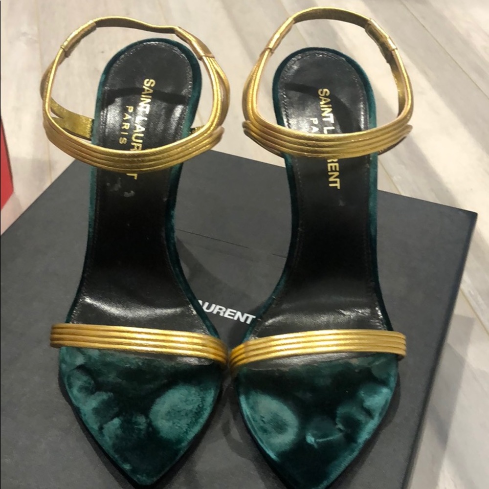 Saint Laurent Lem Laminato Sandal